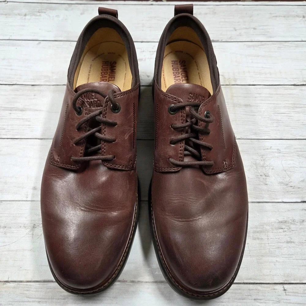 Samuel Hubbard Oxford Mens 11.5M Brown Hubbard Free M2165 Leather Comfort‎ Derby